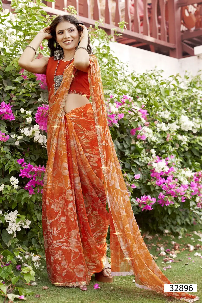 Simona Vol 7 By Vallabhi Chiffon Printed Wholesale Daily Wear Saree In India